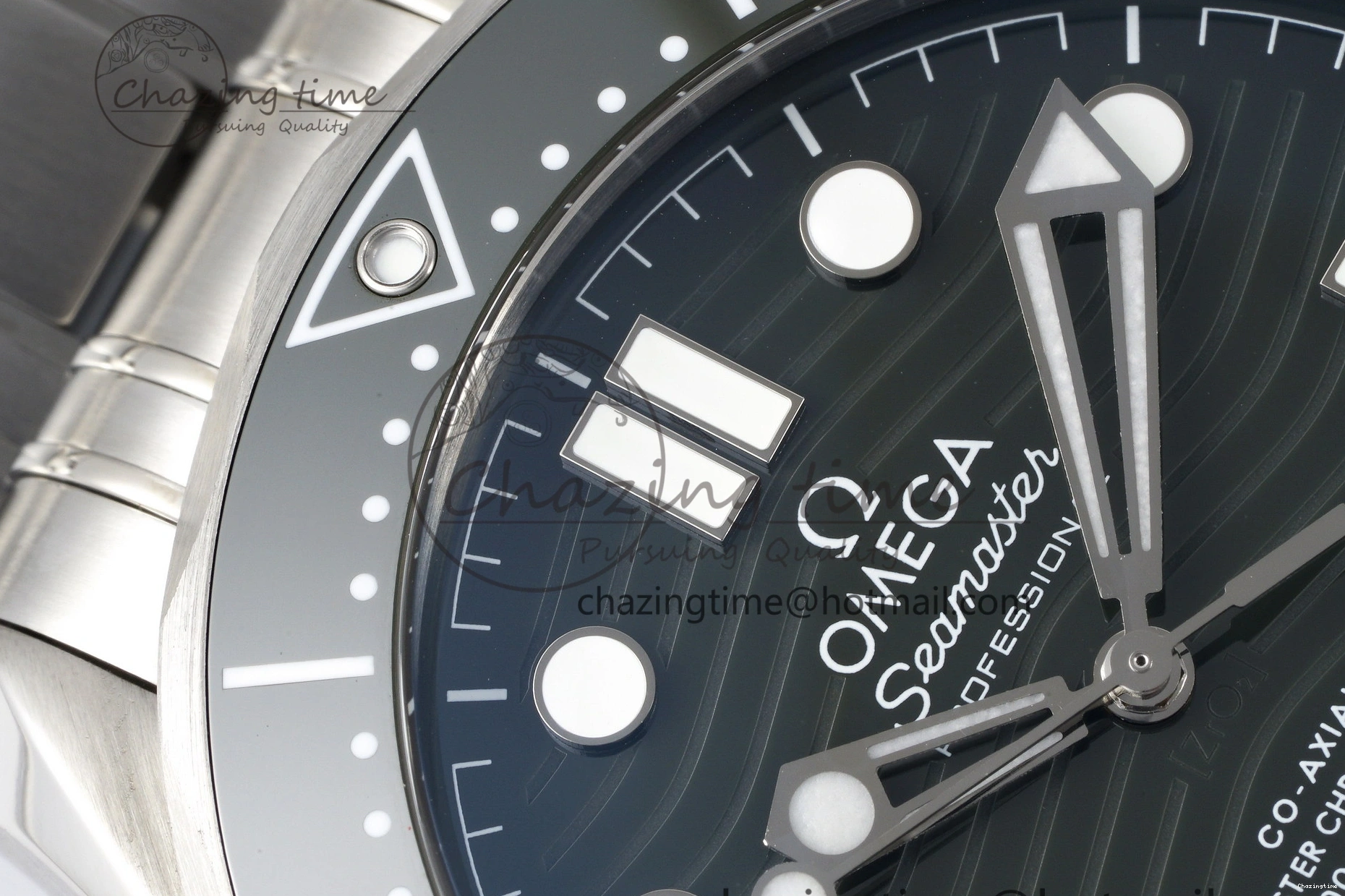 0406 Seamaster Diver 300M ZF 1:1 Best Edition Green Ceramic Green Dial on SS Bracelet A BestValue 7825